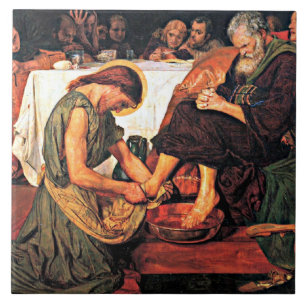 Jesus Washing Peter's Feet (2) Tile