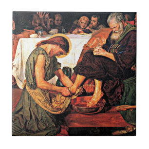 Jesus Washing Peter's Feet Tile