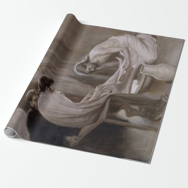 Jesus Washing the Feet of His Disciples Wrapping Paper (Unrolled)