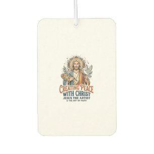 Jesus Watercolor Hobby T-Shirt Inspirational Faith Air Freshener