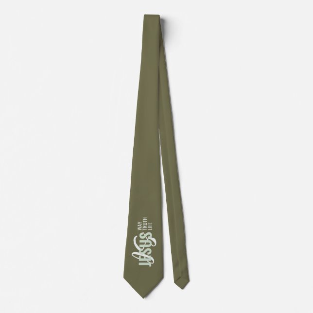 Jesus way,life, truth Neck Tie (Front)