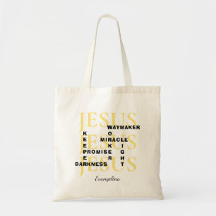 Jesus Waymaker Personalized Christian Tote Bag
