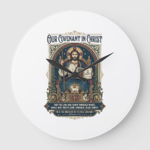 Jesus Wedding Photographer Shirt Christian Large Clock