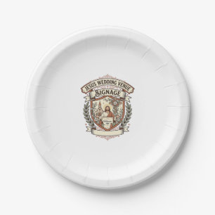 Jesus Wedding Venue Signage Jesus Wedding Venue Si Paper Plate