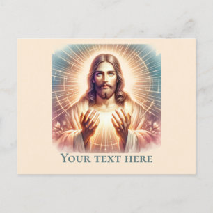 Jesus Welcoming Hands Watercolor  Postcard