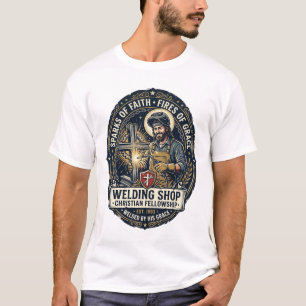 Jesus Welder Metal Shop T-Shirt Inspirational Fait