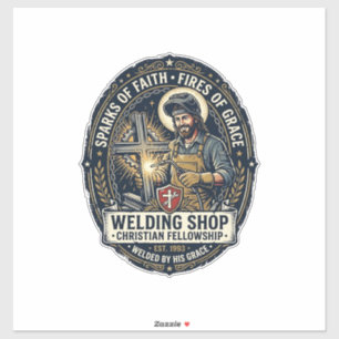 Jesus Welder Metal Shop T-Shirt Inspirational Fait