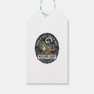 Jesus Welder Metal Shop T-Shirt Inspirational Fait Gift Tags