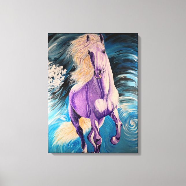 Jesus' White Horse Revelation 19:11 Canvas Print (Front)