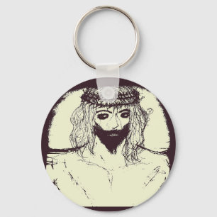 Jesus will save us and the sky open up keychain