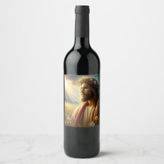 Jesus wine bottle label! wine label