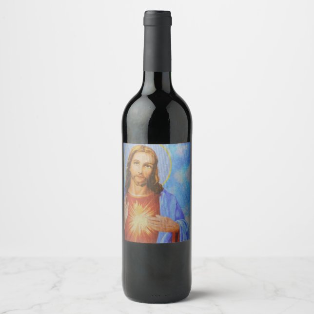 Jesus wine bottle wine label (Front)