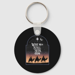 Jesus Wise Men Still Seek Him Christian Christmas Keychain