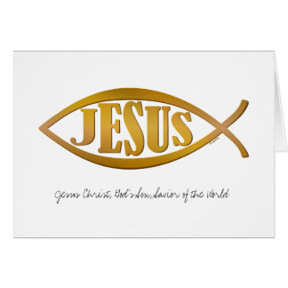 Jesus with Christian Fish Symbol