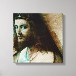 Jesus With Cross Canvas Print