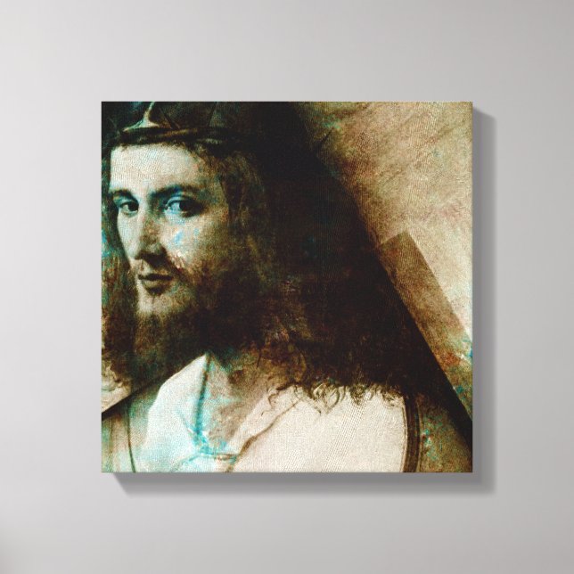 Jesus With Cross Canvas Print (Front)