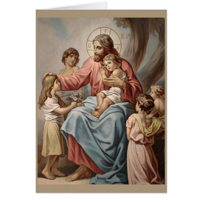 Jesus with the Children Boys Girls (Front)