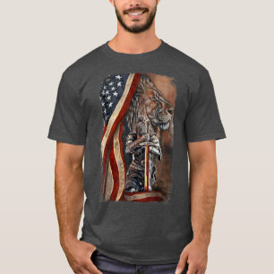 Jesus Woman Child Of God warrior of christ Lion of T-Shirt