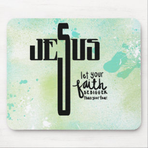 Jesus Word Art Mouse Pad