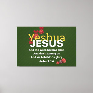 JESUS WORD BECAME FLESH Christmas   Christian Canvas Print