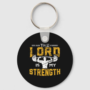 Jesus Workout The Lord Is My Strength Christian Gy Keychain