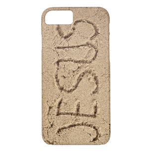 Jesus written in sand Case-Mate iPhone case
