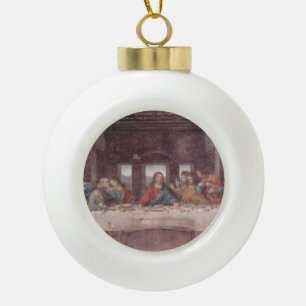 Jesus "Yeshua" The Last Supper, Leonardo da Vinci Ceramic Ball Christmas Ornament