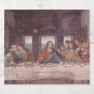 Jesus "Yeshua" The Last Supper, Leonardo da Vinci Liquor Bottle Label
