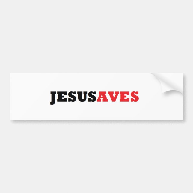 JESUSAVES BUMPER STICKER (Front)