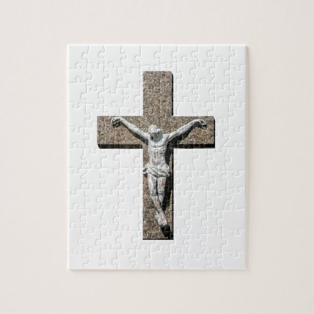 Jesuschrist on a Cross Sculpture Jigsaw Puzzle (Vertical)