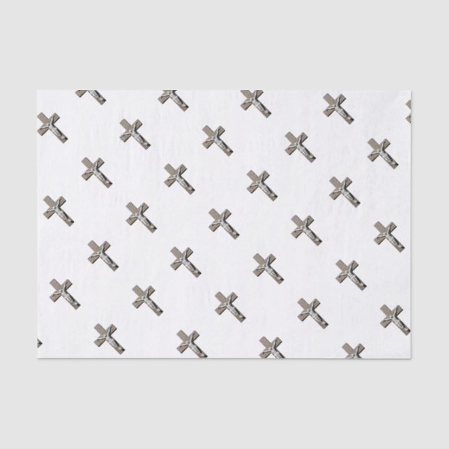 Jesuschrist on a Cross Sculpture Tissue Paper (Front)