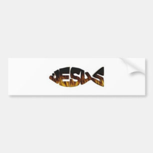 jesusfirefish bumper sticker