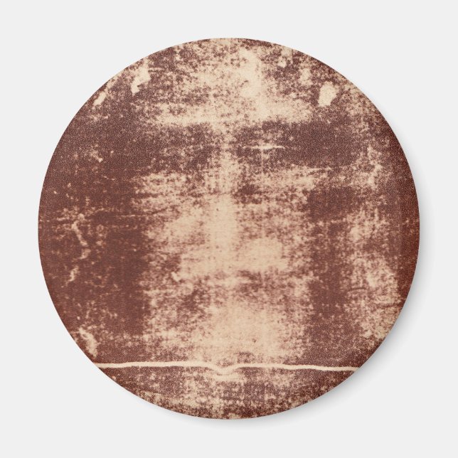 Jesus's Face Close up on the Shroud of Turin Magnet (Front)