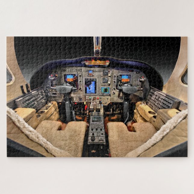 Jet Aircraft Cockpit Jigsaw Puzzle (Horizontal)