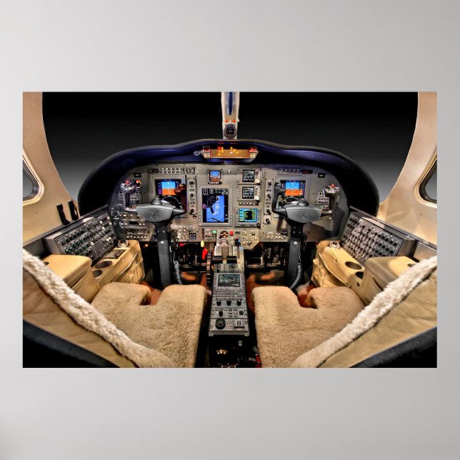 Jet Aircraft Cockpit Poster (Front)