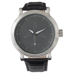 Jet Airliner Silhouette Watch
