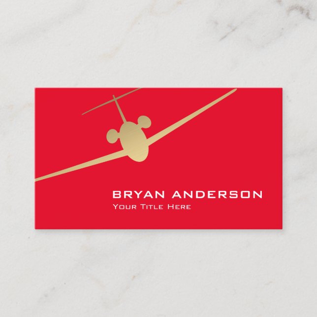 Jet Airplane Business Card (Front)