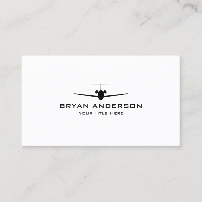 Jet Airplane Business Card (Front)