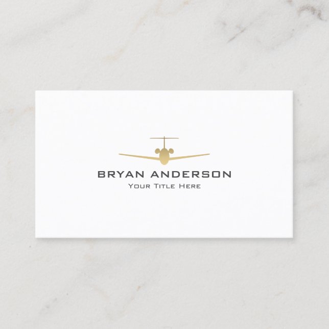 Jet Airplane Business Card (Front)