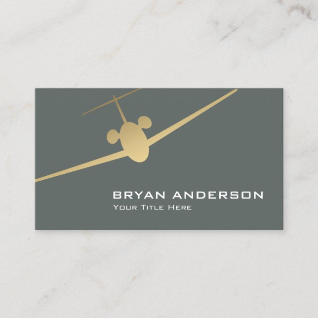 Jet Airplane Business Card (Front)