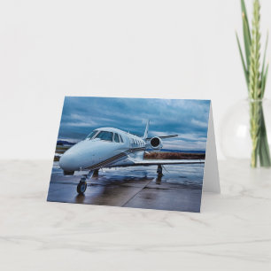 Jet Airplane Greeting Card