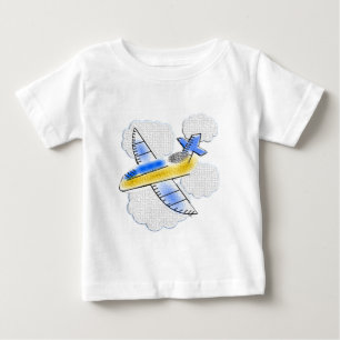 Jet Airplane in the clouds Baby T-Shirt
