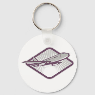 Jet Airplane Keychain