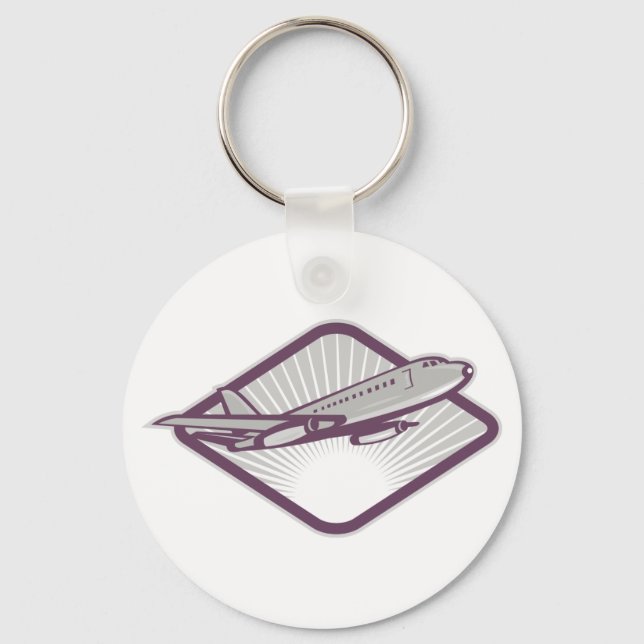 Jet Airplane Keychain (Front)