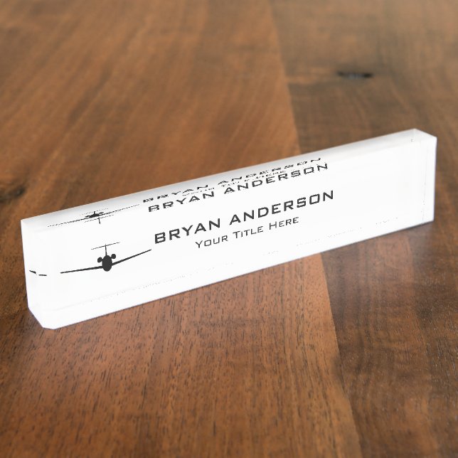 Jet Airplane Nameplate (Side)