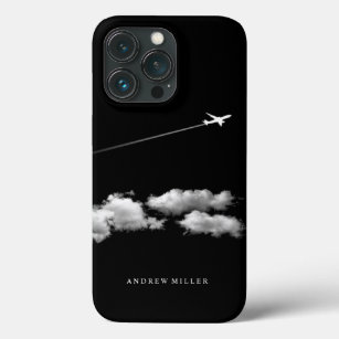 ©Jet Airplane Over the Clouds Personalized Pilot iPhone 13 Pro Case