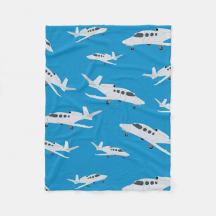 Jet Airplane Pattern Fleece Blanket