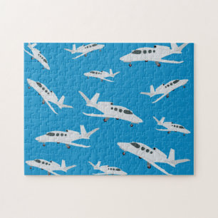 Jet Airplane Pattern Jigsaw Puzzle