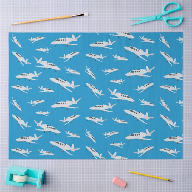 Jet Airplane Pattern  Tissue Paper (Craft)