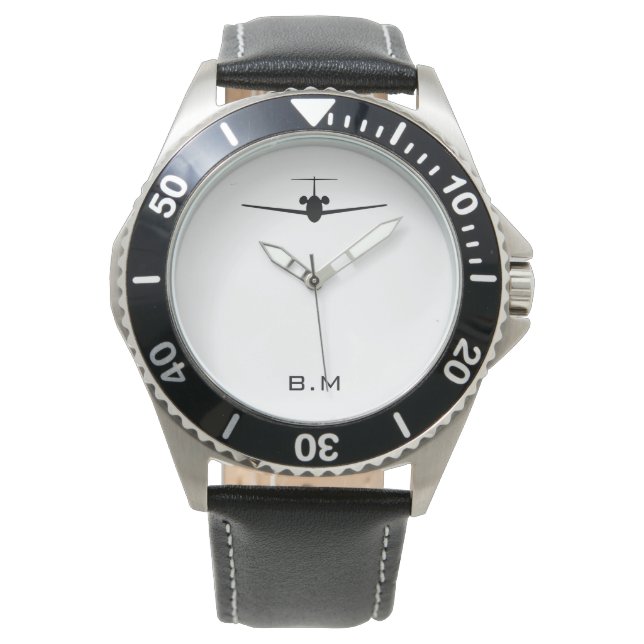 Jet Airplane Pilot Watch (Front)
